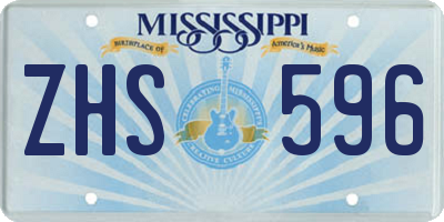 MS license plate ZHS596