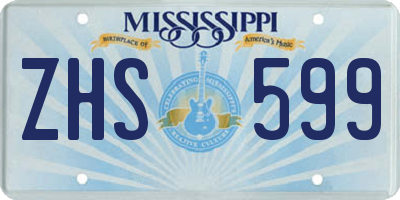 MS license plate ZHS599