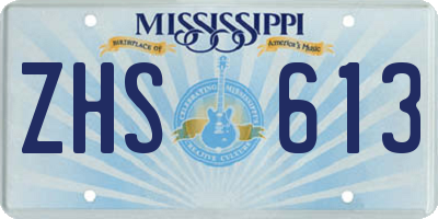 MS license plate ZHS613