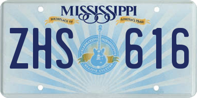 MS license plate ZHS616