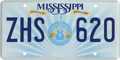 MS license plate ZHS620