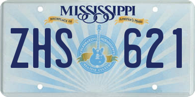 MS license plate ZHS621