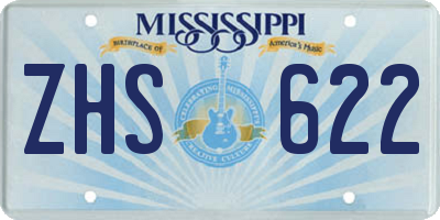MS license plate ZHS622