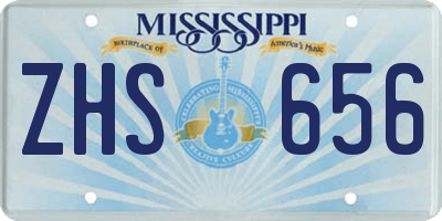 MS license plate ZHS656