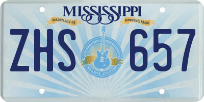 MS license plate ZHS657