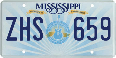 MS license plate ZHS659