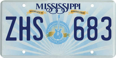 MS license plate ZHS683