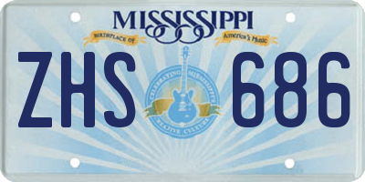 MS license plate ZHS686