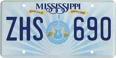 MS license plate ZHS690