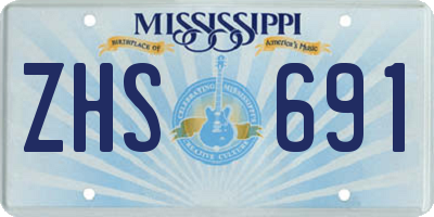 MS license plate ZHS691