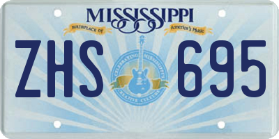 MS license plate ZHS695