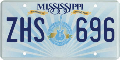 MS license plate ZHS696