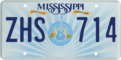 MS license plate ZHS714
