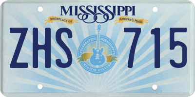 MS license plate ZHS715