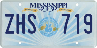 MS license plate ZHS719