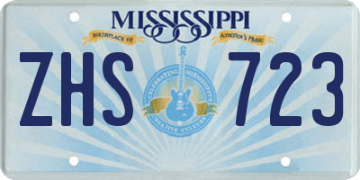 MS license plate ZHS723