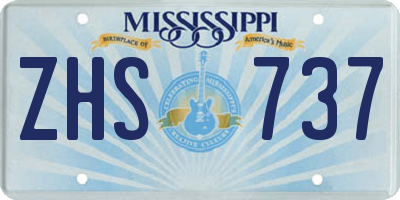 MS license plate ZHS737