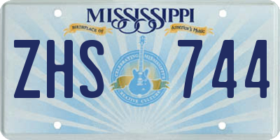 MS license plate ZHS744