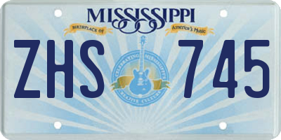 MS license plate ZHS745