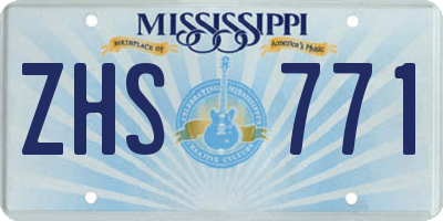 MS license plate ZHS771