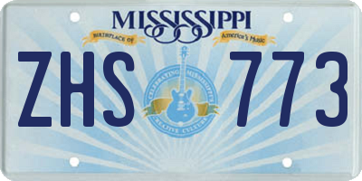 MS license plate ZHS773