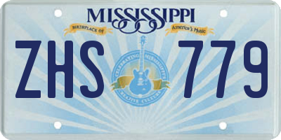 MS license plate ZHS779