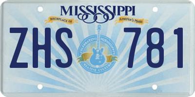 MS license plate ZHS781