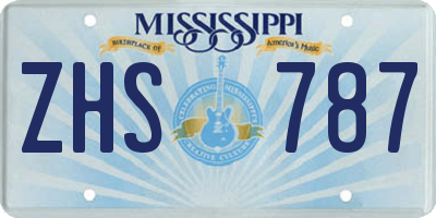 MS license plate ZHS787