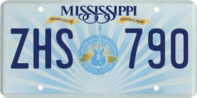 MS license plate ZHS790