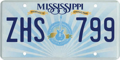 MS license plate ZHS799