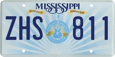 MS license plate ZHS811
