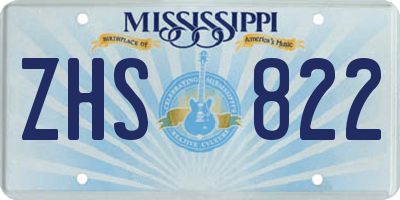 MS license plate ZHS822