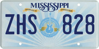 MS license plate ZHS828