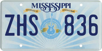 MS license plate ZHS836