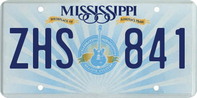 MS license plate ZHS841
