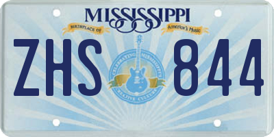 MS license plate ZHS844