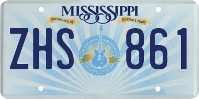MS license plate ZHS861