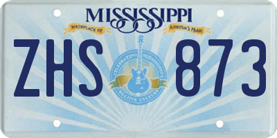 MS license plate ZHS873