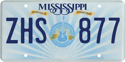 MS license plate ZHS877