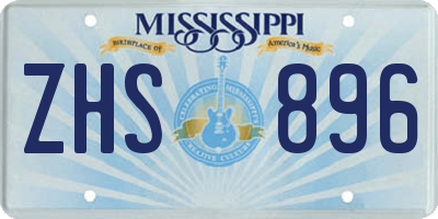 MS license plate ZHS896