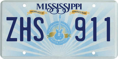 MS license plate ZHS911