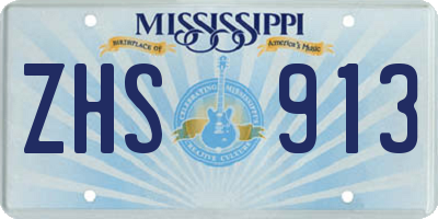 MS license plate ZHS913