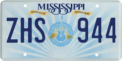 MS license plate ZHS944