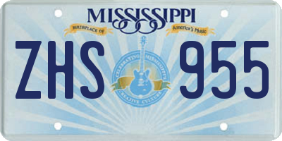 MS license plate ZHS955