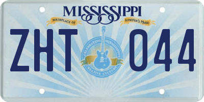 MS license plate ZHT044