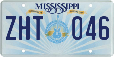 MS license plate ZHT046