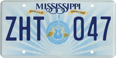 MS license plate ZHT047