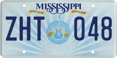 MS license plate ZHT048