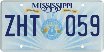 MS license plate ZHT059