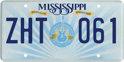 MS license plate ZHT061